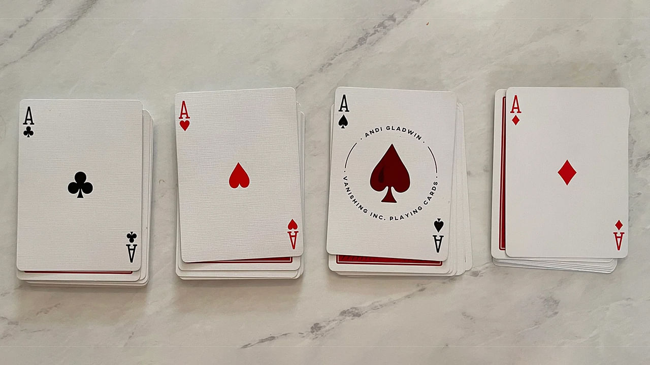 all four aces appear duing the easy four ace card trick for beginners
