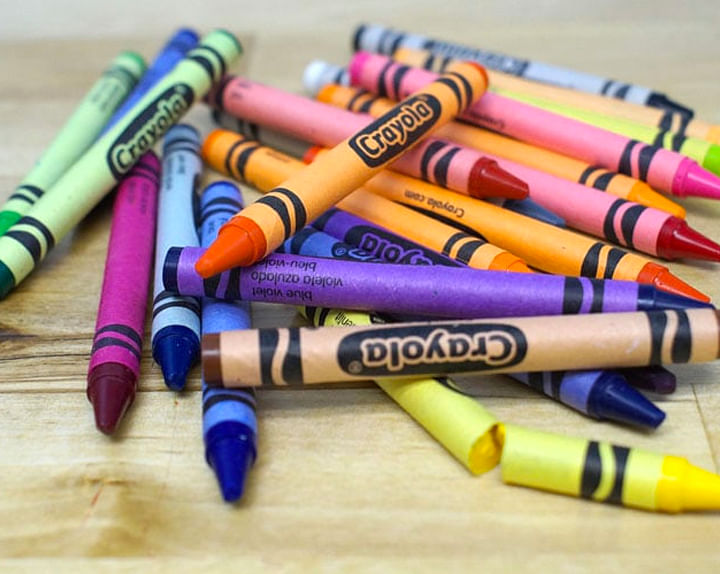 Multiple crayons on table