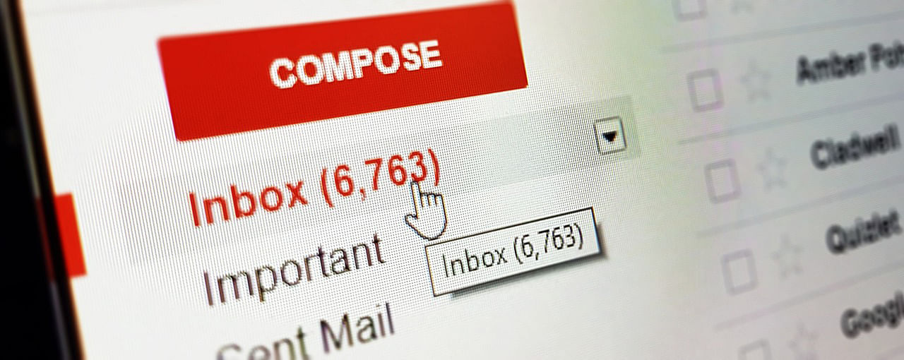 email inbox overflowing with emails