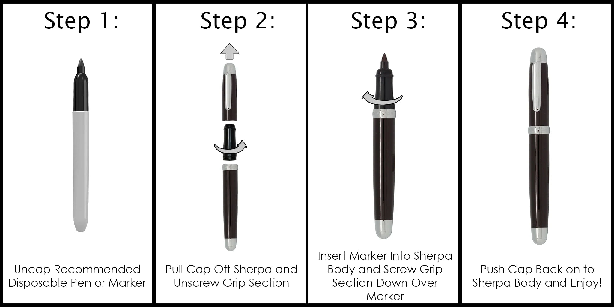 how to use a Sherpa Pen Cover