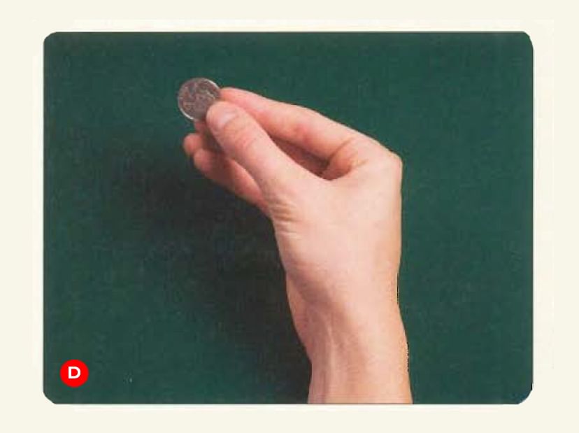 Magician Joshua Jay shows the secret to a beginner coin magic trick where you produce a coin from behind an ear