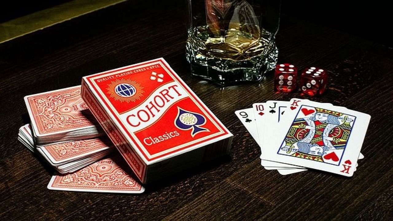 red cohorts playing cards