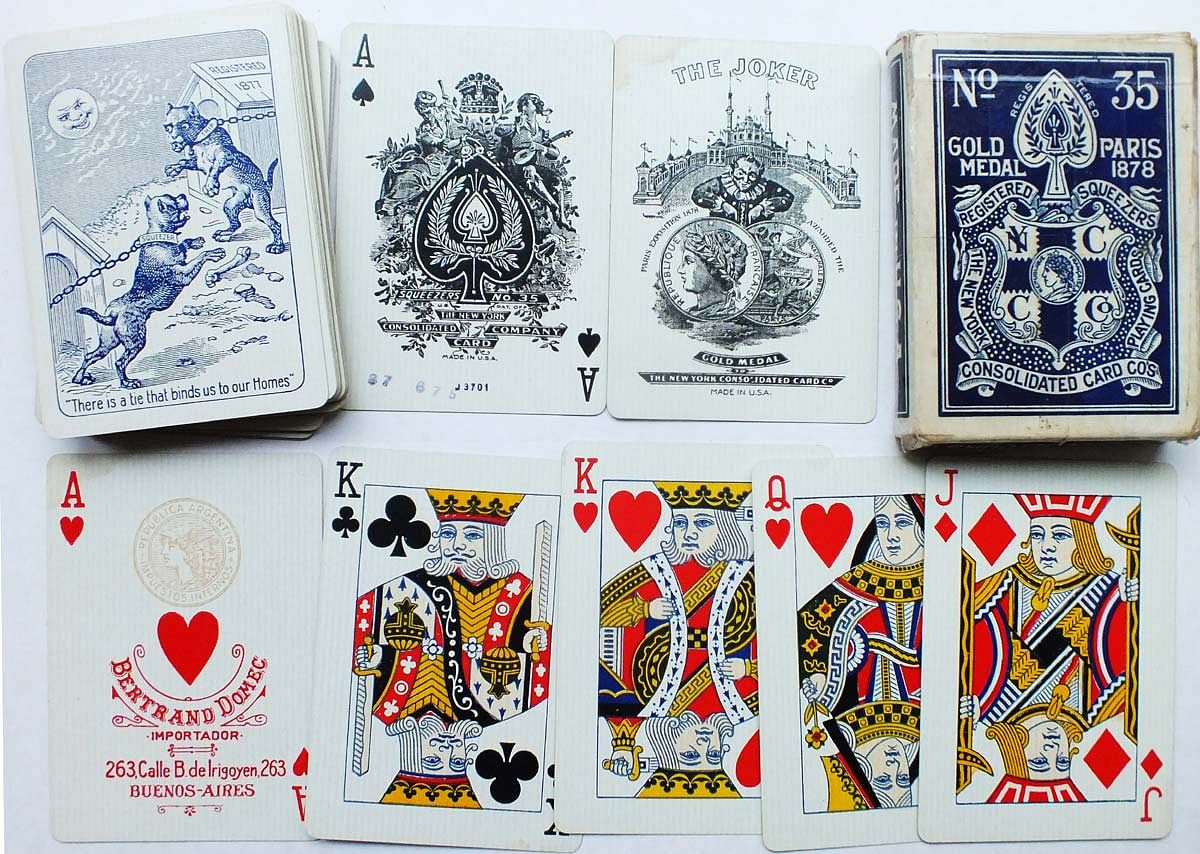 Vintage Squeezers Playing Cards from the New York Consolidated Company