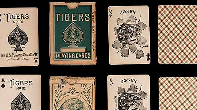 tiger playing cards no 101 from uspcc and russel morgan and co printing company