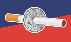 Cigarette Thru Coin