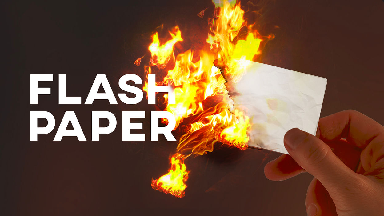 FLASH PAPER TIPS MAGIC BOOK Booklet Trick On Fire Special Effects