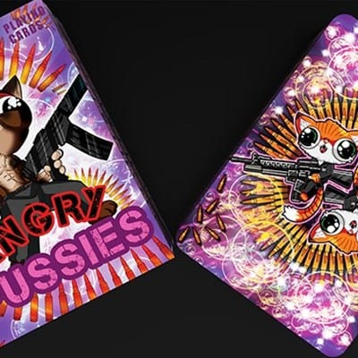 Angry Pussies Playing Cards Playing Cards