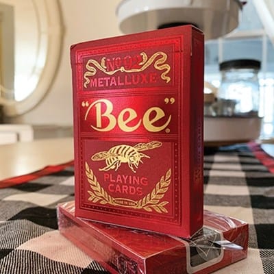 Bee Red MetalLuxe Playing Cards