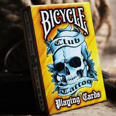 Bicycle Club Tattoo Playing Cards (Orange) Playing Cards