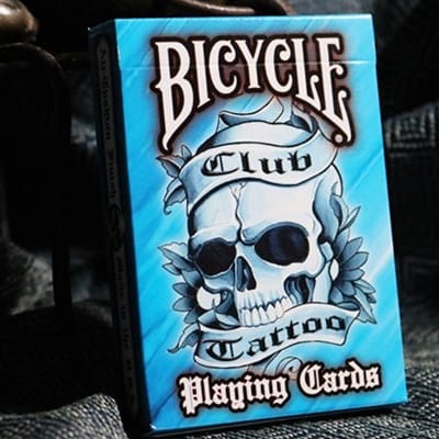 Bicycle Club Tattoo Playing Cards (Blue) Playing Cards