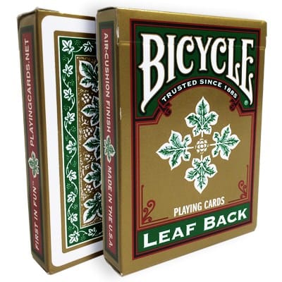 Bicycle Leaf Back Deck (Green) Playing Cards