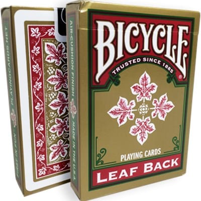 Bicycle Leaf Back Playing Cards (Red) Playing Cards