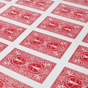 Bicycle Rider Back Playing Cards Uncut Sheet Playing Cards