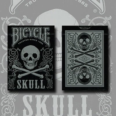 Bicycle Skull Playing Cards (Metallic Silver) Playing Cards