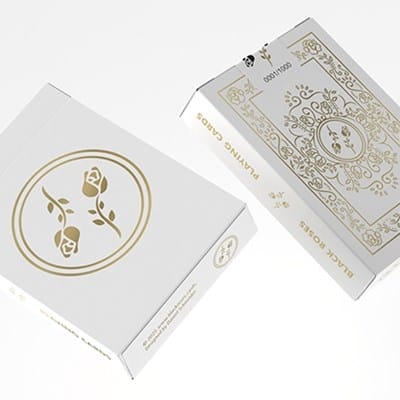 Black Roses White Gold Foil Playing Cards Playing Cards