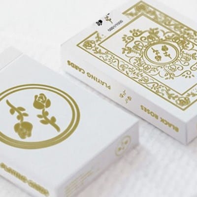 Black Roses White Gold Playing Cards Playing Cards