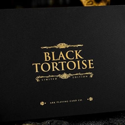 Black Tortoise Black Gold Box Set Playing Cards