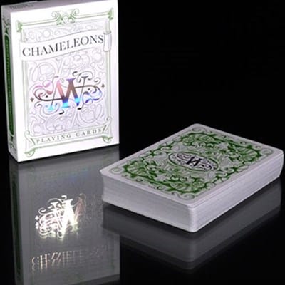 Chameleon Playing Cards signed By Asi Wind (Green) Playing Cards