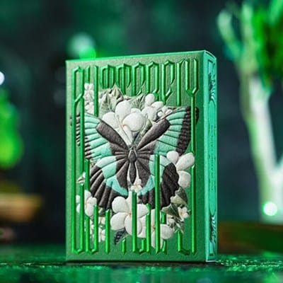 Emerald Green Morpho Playing Cards Playing Cards