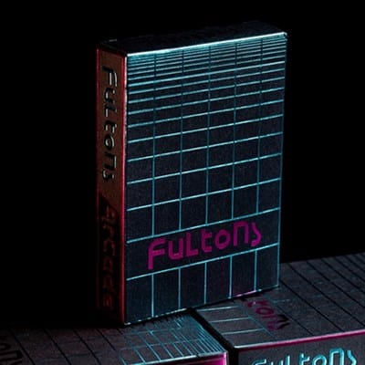 FULTONS Arcade TRON Edition Pink and Blue Foil Playing Cards Playing Cards