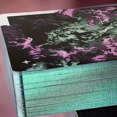 Gilded Nebula Stellar Green Playing Cards Playing Cards