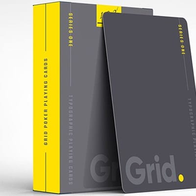 Grid Typographic Playing Cards Playing Cards