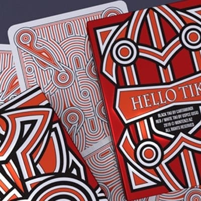 Hello Tiki V2 Playing Cards (Red) Playing Cards