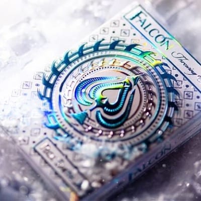 Ice Falcon Throwing Cards Playing Cards
