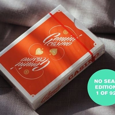 Limited Edition NO SEAL Gemini Casino 1975 Orange Playing Cards Playing Cards