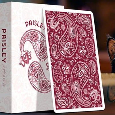 Paisley Playing Cards Ruby Red Playing Cards