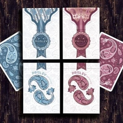 Marked Paisley Ton sur Ton Poudre Playing Cards Playing Cards