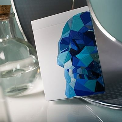 Blue Memento Mori Playing Cards