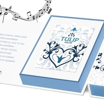 Tulip Playing Cards Music Box Collector's Set Playing Cards
