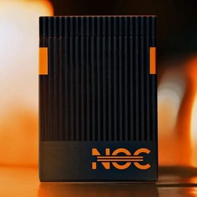 NOC3000X3 Playing Cards (Black/Orange - Human Version)