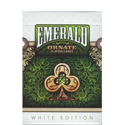 Ornate White Edition Playing Cards (Emerald)