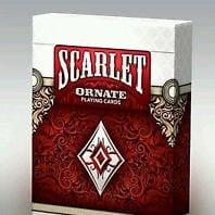 Ornate White Edition Playing Cards (Scarlet) Playing Cards