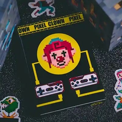 Pixel Clown Playing Cards Playing Cards