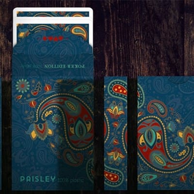 Plastic Paisley Poker Blue Playing Cards Playing Cards