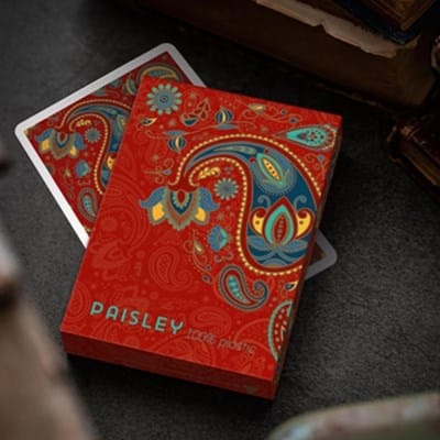 Plastic Paisley Poker Red Playing Cards Playing Cards
