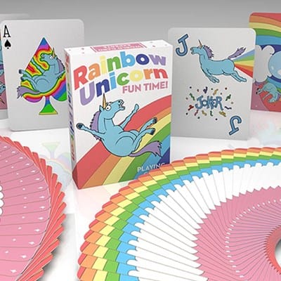 Rainbow Unicorn Fun Time Playing Cards Playing Cards