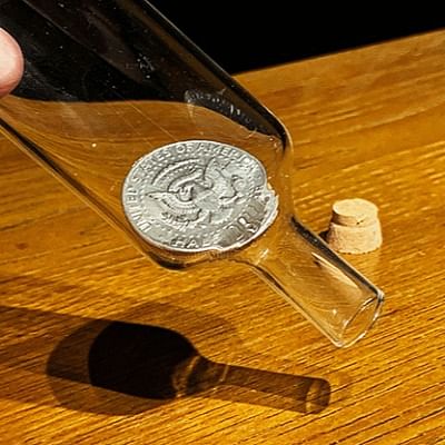 Real Coin in Bottle