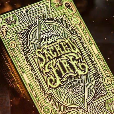 Sacred Fire  Playing Cards (Emerald Flare)