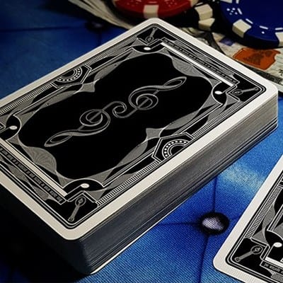Treble Clef  Playing Cards - Black Playing Cards