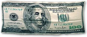$100 bill Silk 36 inch