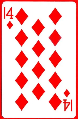 14 of Diamonds Card