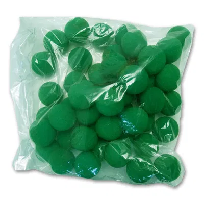 1.5" 50 Super Soft Sponge Balls (Green)