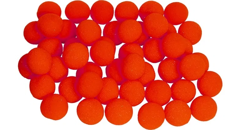 1.5" 50 Super Soft Sponge Balls (Red)
