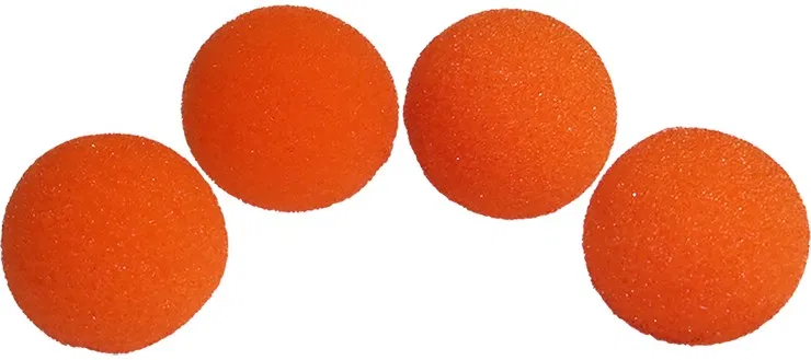 1.5 inch HD Ultra Soft  Orange Sponge Ball Set of 4 from Magic