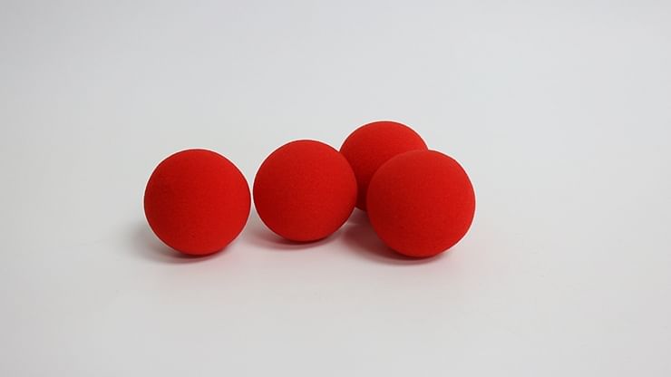 Generic 1 Set Small Sponge Brother Magic Tricks 4 Pcs Red