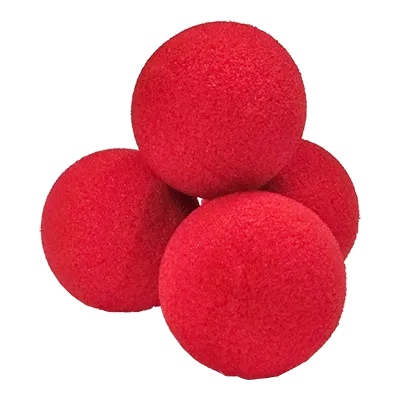 Four 2" Ultra Soft Sponge Balls (Red)